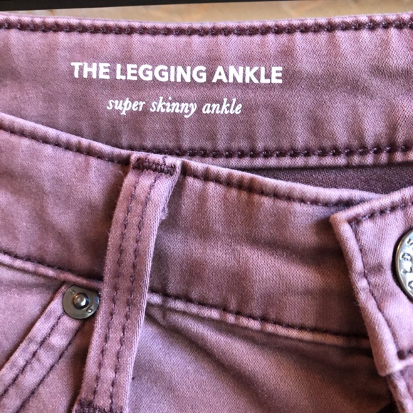 AG Adriano Goldschmied Faded Burgundy Super Skinny Leggings Jean - Picture 8 of 10